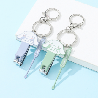 Dụng cụ cắt móng tay Sanrio Cinnamoroll Earpick Keyring Portable 1 Piece Giao hàng ngẫu nhiên