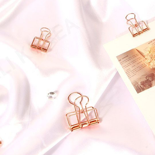 Kẹp văn phòng 8 chiếc kẹp dây vàng hồng 19mm