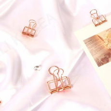 Kẹp văn phòng 8 chiếc kẹp dây vàng hồng 19mm