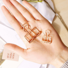 Kẹp văn phòng 6 chiếc kẹp dây vàng hồng 32 mm