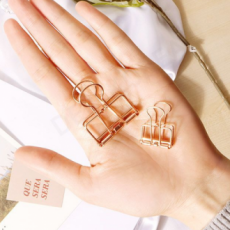 Kẹp văn phòng 6 chiếc kẹp dây vàng hồng 32 mm