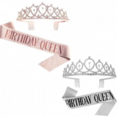 Nữ Hoàng Hồng Vàng Nữ Hoàng Bạc Nữ Hoàng Sinh Nhật Tiếp Liệu Người Lớn Sinh Nhật Vương Miện Vương Miện Dây Đeo Vai Bộ