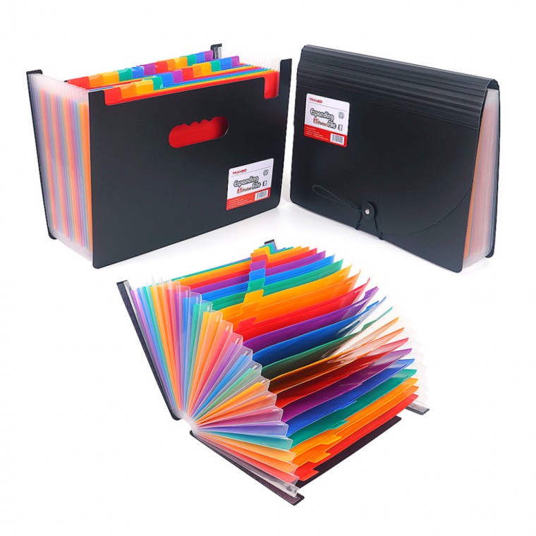 Hộp đựng tài liệu Accordion A4 25 ngăn có thể mở rộng hộp đựng tài liệu