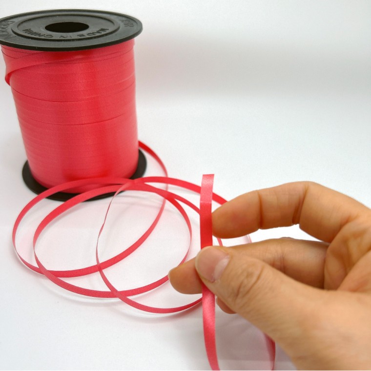 220m dây ruy băng bánh mì đỏ bao bì quán cà phê dây bóng bay