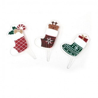 Bộ 3 chiếc tất mini hình ông già Noel làm bánh muffin Giáng sinh