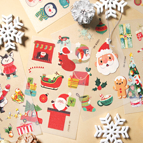 Nhãn dán trang trí Giáng sinh Dakku Giáng sinh 1x được gửi ngẫu nhiên