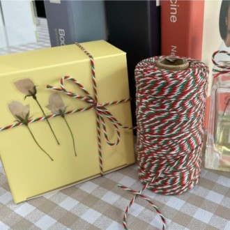 Giáng Sinh Khoảng 100M Độ Bám Dây Dây Xe Nút Thắt Thủ Công Màu Sợi Ruy Băng Dây Gói Quà Hoàn Thiện Deco Trang Trí Dây