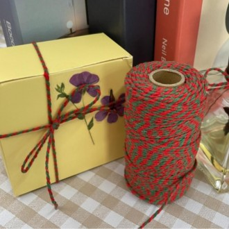 Đỏ Xanh Khoảng 100M Độ Bám Dây Dây Xe Nút Thắt Thủ Công Màu Sợi Ruy Băng Dây Gói Quà Hoàn Thiện Deco Trang Trí Dây