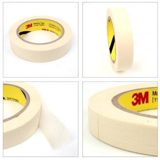 1 cuộn (40m) rộng 2.5cm Băng keo 3M màu trắng, không dính, chống nước, chịu nhiệt, sơn bảo vệ, sơn phủ