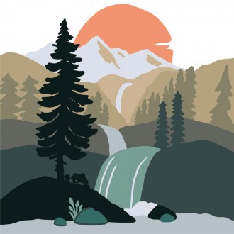 Bộ tranh vẽ phong cảnh Pipo HP10122 Mini 20x20