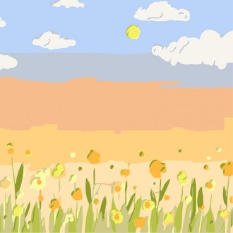 Bộ tranh vẽ Pipo HP10121 Vườn hoa Mini 20x20