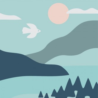 Bộ Tranh Pipo HP10119 Tranh Phong Cảnh Mini 20x20