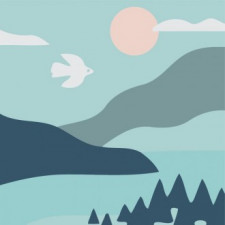 Bộ Tranh Pipo HP10119 Tranh Phong Cảnh Mini 20x20