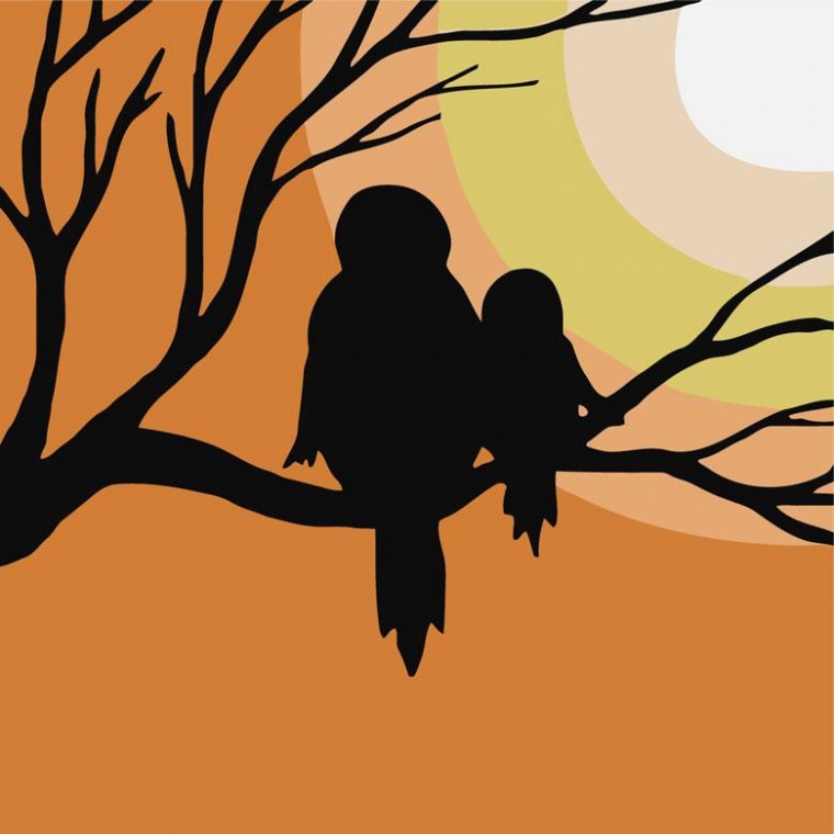 Bộ tranh vẽ gia đình chim ác là HP10117 Mini 20x20