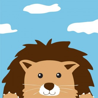 Bộ Tranh Pipo HP10110 Bộ Tranh Sư Tử Con Mini 20x20