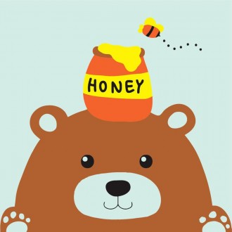 Bộ tranh vẽ gấu Pipo HP10107 Mini 20x20