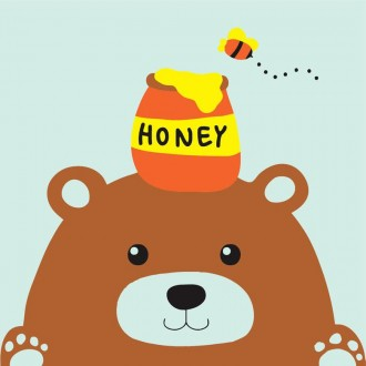 Bộ tranh vẽ gấu Pipo HP10107 Mini 20x20