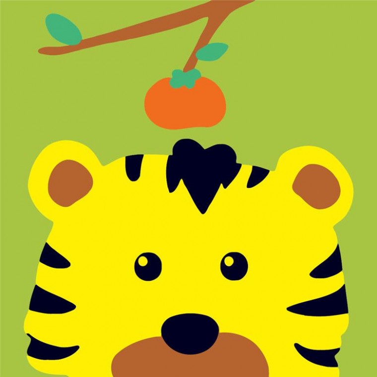 Bộ tranh Pipo HP10106 Bộ tranh hổ con Mini 20x20