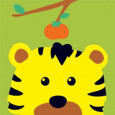 Bộ tranh Pipo HP10106 Bộ tranh hổ con Mini 20x20