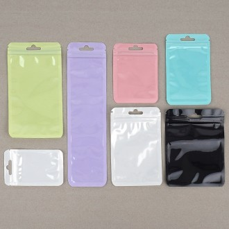 100P Đa Năng Màu Phân Khu Túi Dây Kéo Bao Bì Túi Giấy Gói Phong Bì Sản Phẩm Quà Tặng 6 10Cm