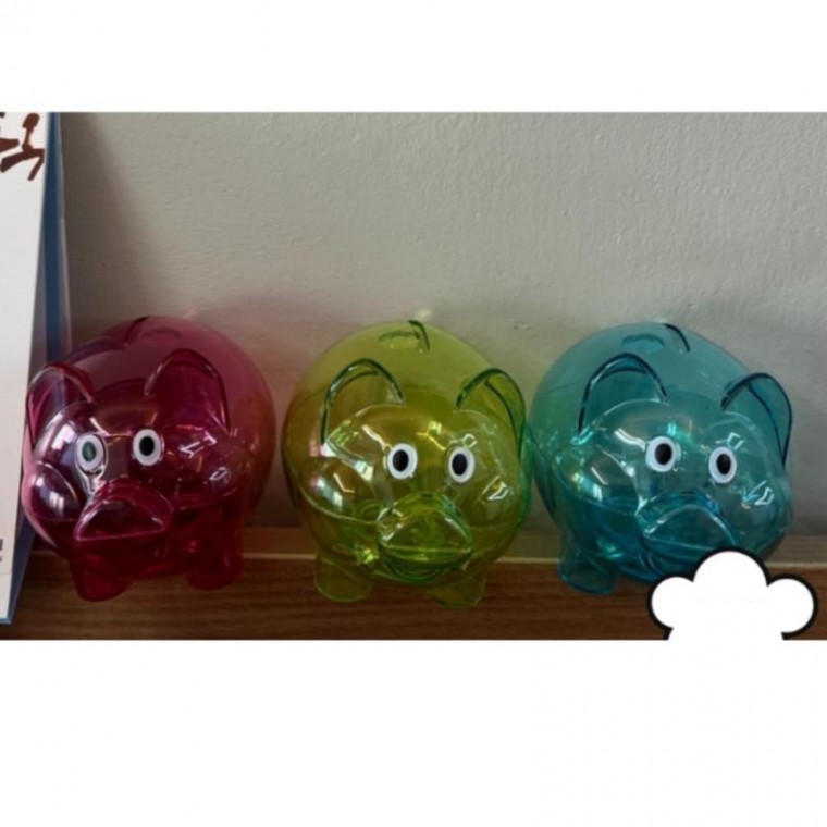 Màu Sắc Ngẫu Nhiên 1 Nhỏ Mini Nhựa Trong Suốt Giá Đỡ Điện Thoại Hình Con Heo Chặn Đồng Tiền Giấy Lưu Trữ Cho Bé Mẫu Giáo