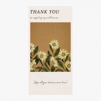 Nhãn dán dọc hoa hướng dương lòng biết ơn