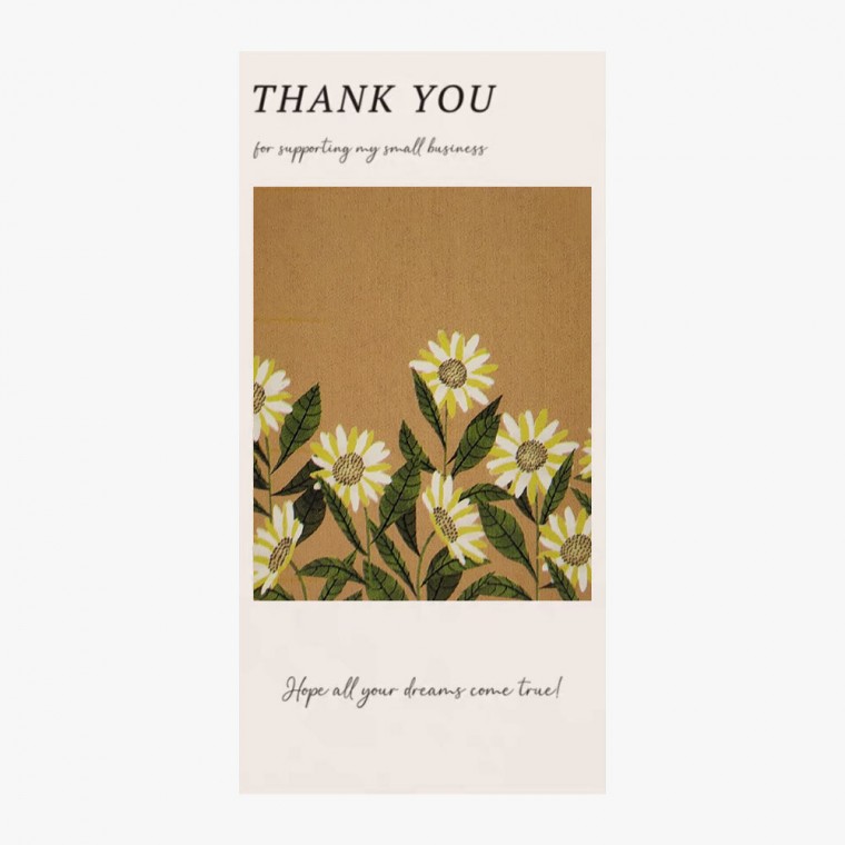 Nhãn dán dọc hoa hướng dương lòng biết ơn