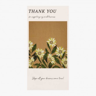 Nhãn dán dọc hoa hướng dương lòng biết ơn