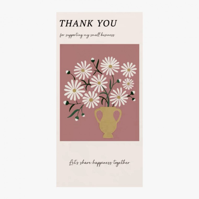 Bình dán dọc hoa dại tri ân