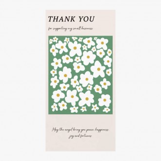 Nhãn Dán Dọc Hoa Dại Cảm Ơn Hoa Dại Xanh