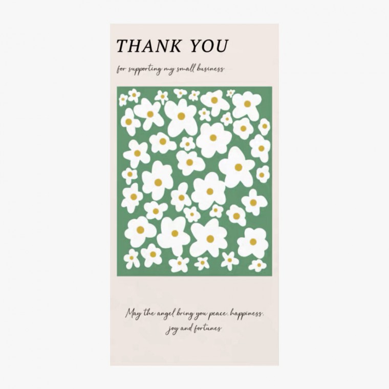 Nhãn Dán Dọc Hoa Dại Cảm Ơn Hoa Dại Xanh