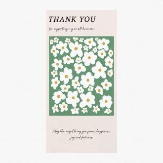 Nhãn Dán Dọc Hoa Dại Cảm Ơn Hoa Dại Xanh