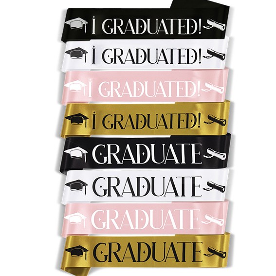 8 loại dây đeo vai tốt nghiệp, tiệc mừng trường, trang trí lớp học, trang trí đồng phục học sinh, lễ tốt nghiệp, bằng tốt nghiệp, hoàn thành giáo dục, mũ tốt nghiệp, quà tặng kungglechu