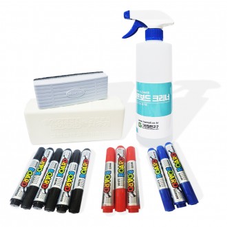 Bộ 3 vật tư tiêu hao bảng trắng (1 bộ - Bút đánh dấu/tẩy/vệ sinh bảng trắng)