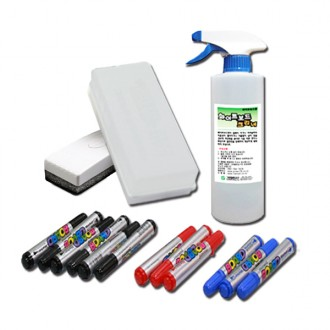 Bộ vật tư tiêu hao bảng trắng 2 (1 bộ - bút đánh dấu/tẩy/máy lau bảng trắng)