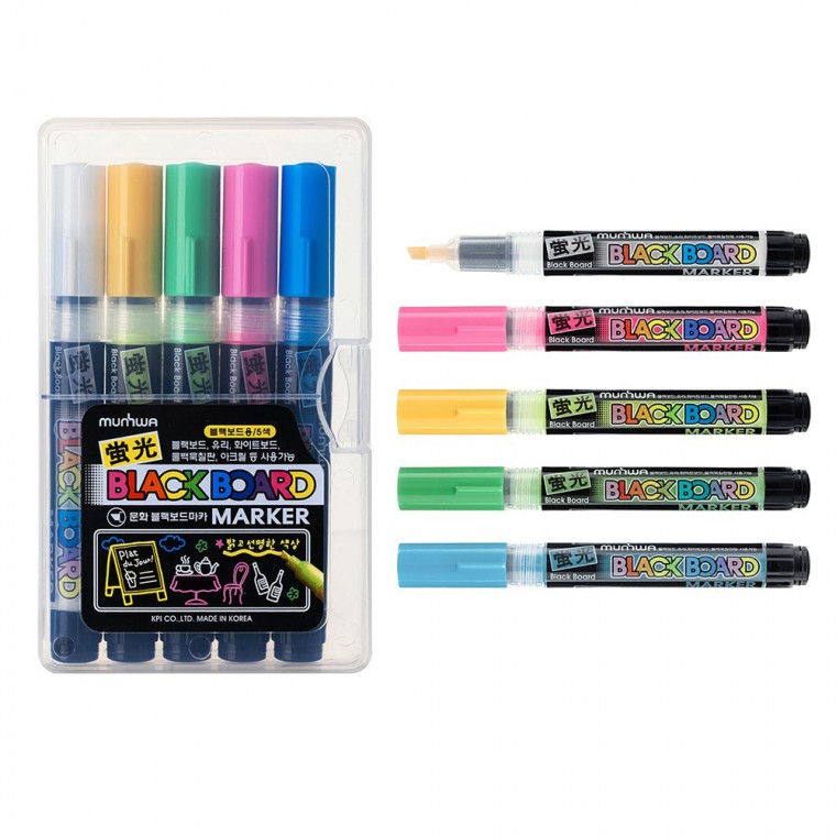 Bút đánh dấu bảng đen văn hóa (5 chiếc mỗi gói)/5 màu