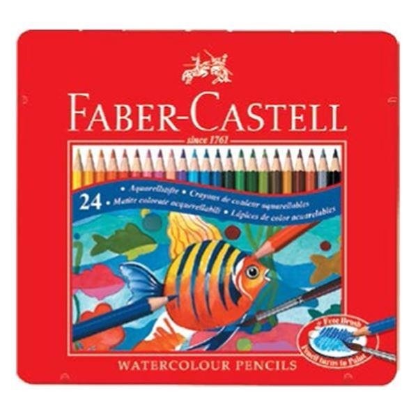 Bộ Bút Chì Màu Nước Faber-Castell 24 Màu, Vẽ Màu Nghệ Thuật