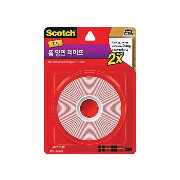 Băng keo hai mặt 3M Scotch 3140 khung tranh xốp chắc chắn 12mm×4m