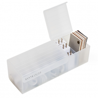 Hộp đựng cáp trong suốt màu trắng