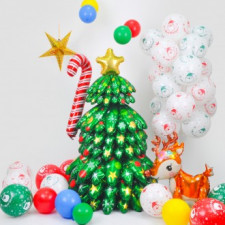 Bóng bay bạc đứng (Cây thông Noel) loại A