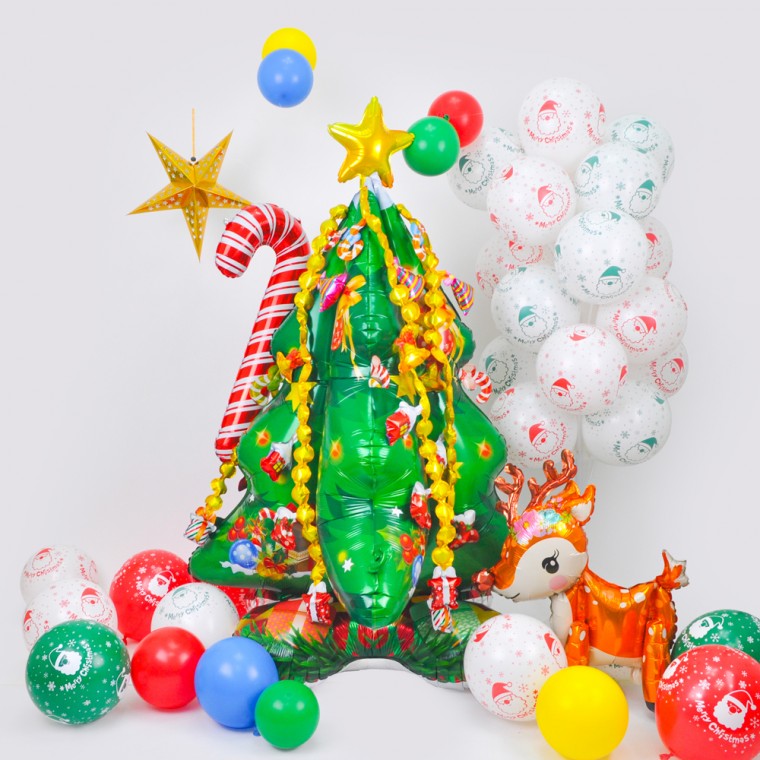 Bóng bay bạc đứng (Cây thông Noel) Loại B