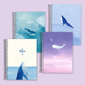 Sách bài tập về cá voi Pinkfoot Sổ tay dày không có đường kẻ