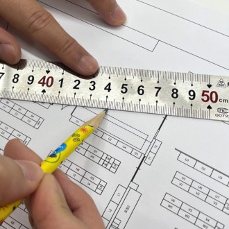 Thước thép đánh vần 50cm