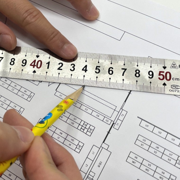 Thước thép đánh vần 50cm