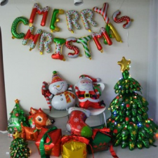 Giáng Sinh Bảng Chữ Cái Bóng Bộ Bóng Vòng Hoa Dự Tiệc Cung Cấp Santa Bóng Người Tuyết Bóng Sự Kiện Trang Trí Đạo Cụ