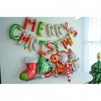 Giáng Sinh Bảng Chữ Cái Bóng Bộ Bóng Vòng Hoa Dự Tiệc Cung Cấp Santa Bóng Người Tuyết Bóng Sự Kiện Trang Trí Đạo Cụ