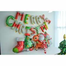 Giáng Sinh Bảng Chữ Cái Bóng Bộ Bóng Vòng Hoa Dự Tiệc Cung Cấp Santa Bóng Người Tuyết Bóng Sự Kiện Trang Trí Đạo Cụ