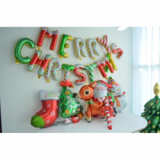 Giáng Sinh Bảng Chữ Cái Bóng Bộ Bóng Vòng Hoa Dự Tiệc Cung Cấp Santa Bóng Người Tuyết Bóng Sự Kiện Trang Trí Đạo Cụ