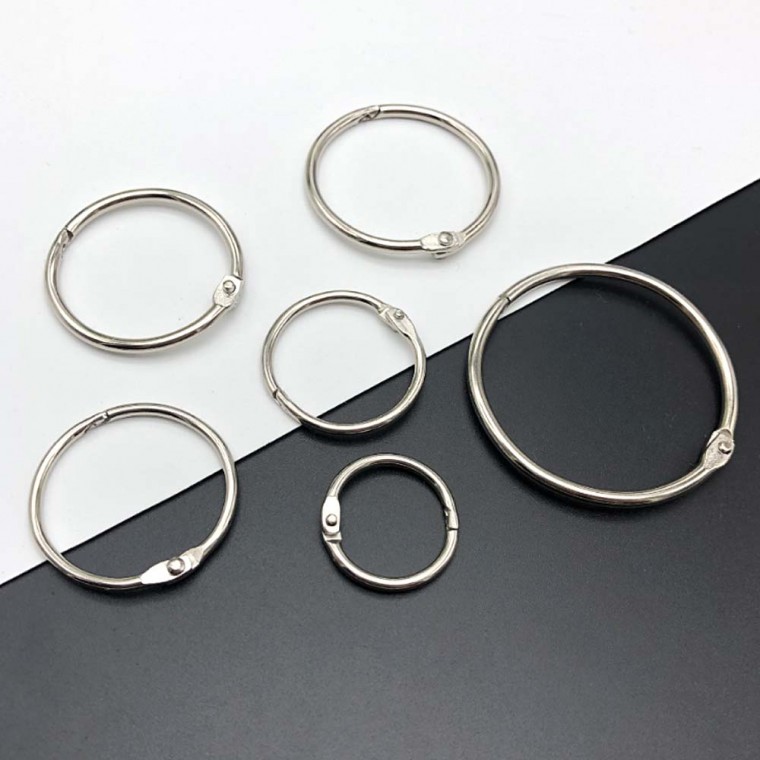 Vòng thẻ thép 45mm 10 miếng vòng tài liệu vòng tròn tài liệu thẻ từ thẻ kim loại