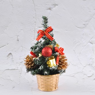 Cây trang trí mini MỚI (22cm) màu đỏ